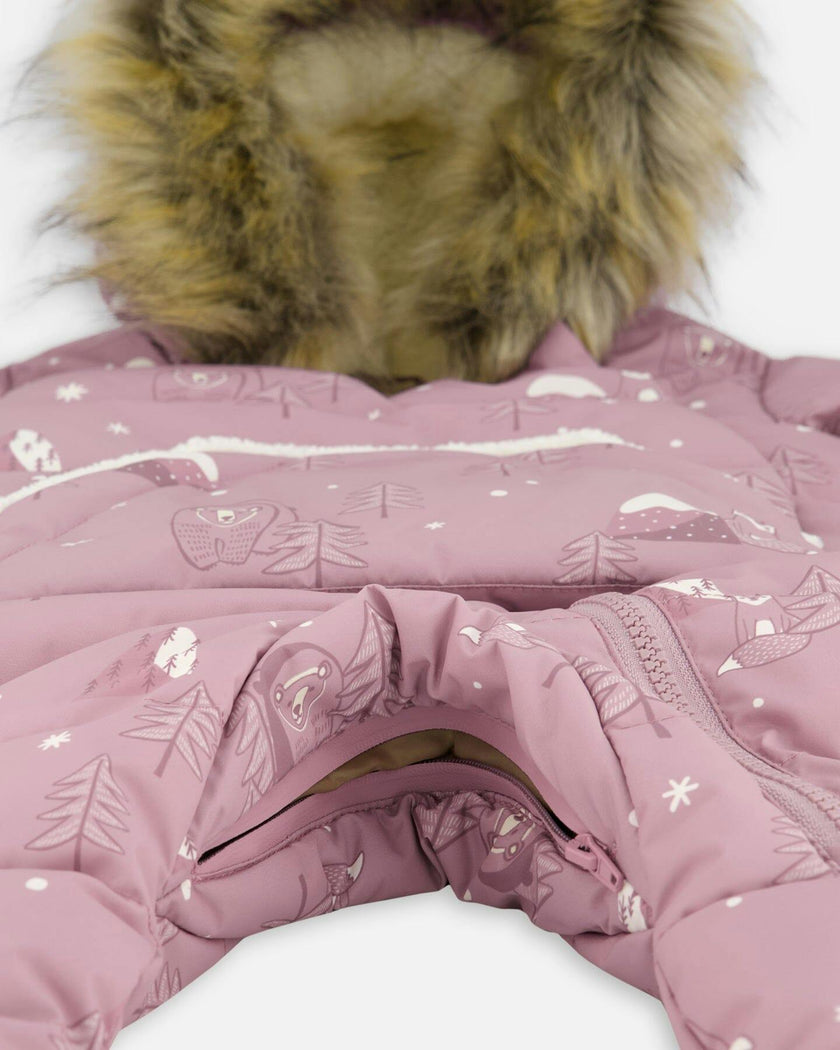 One-Piece Baby Snug Snowsuit Designed for Car Seat