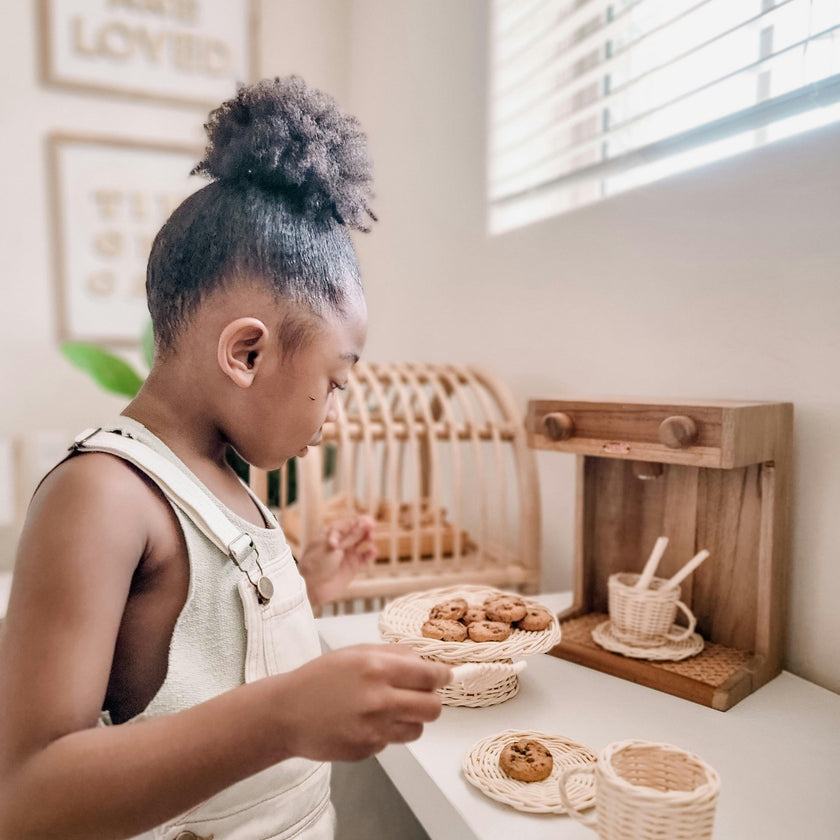 Rattan Tea and Cake Party Set