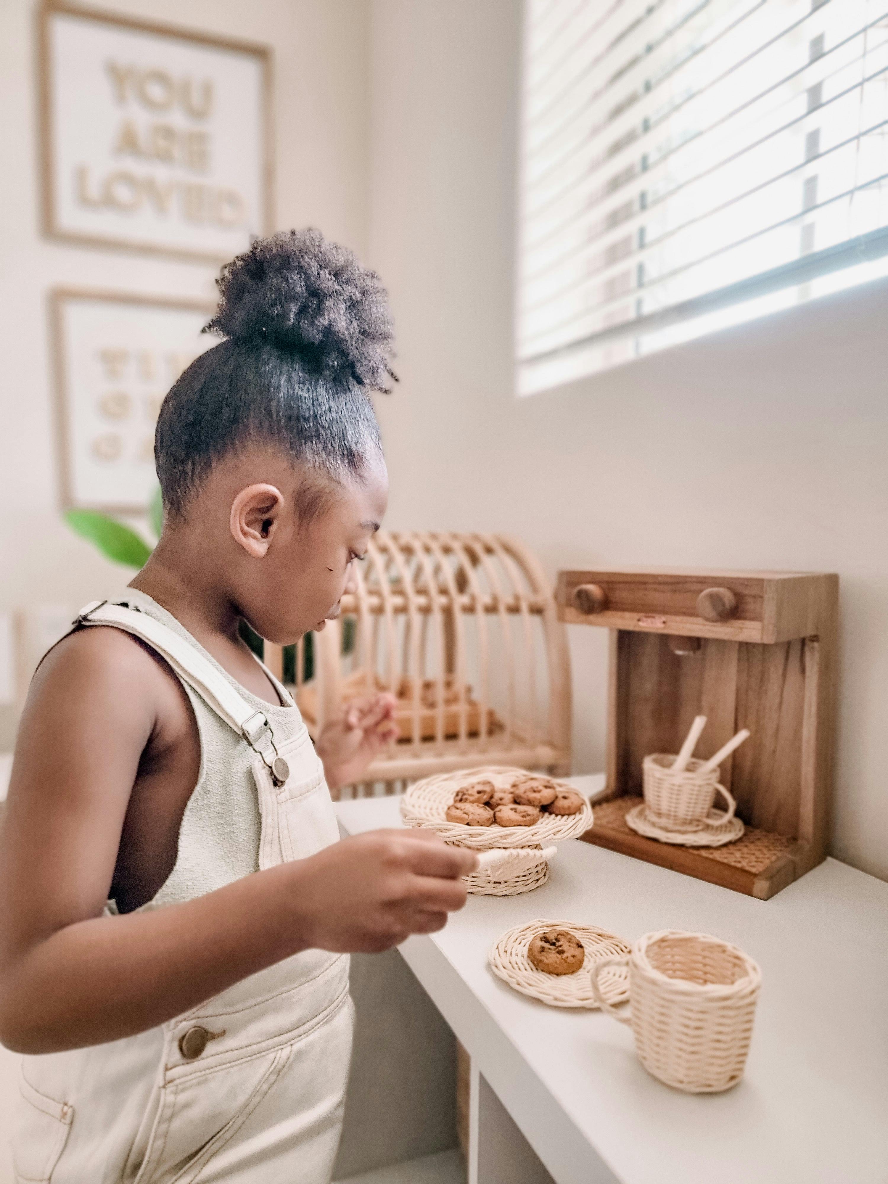 Rattan Tea and Cake Party Set