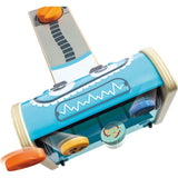 Hape: Robot Vacuum Clean Up Playset - Blue Wooden Cleaning Toy