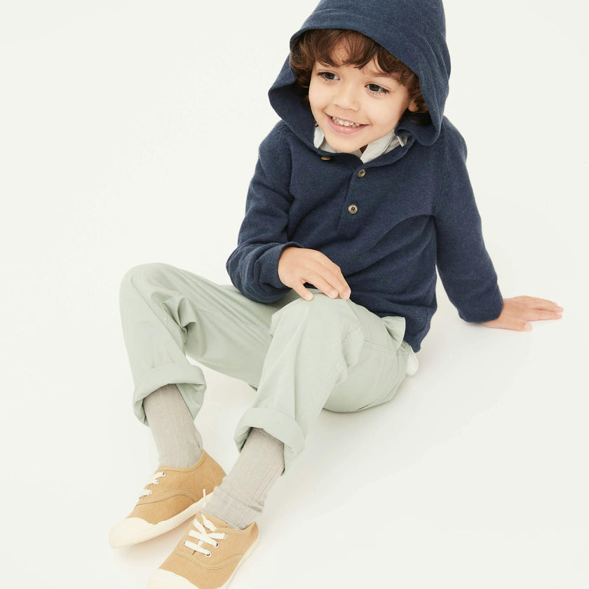 Dark Denim Cotton Hoodie