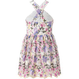 Mariah Embroidered Halter Neck Dress