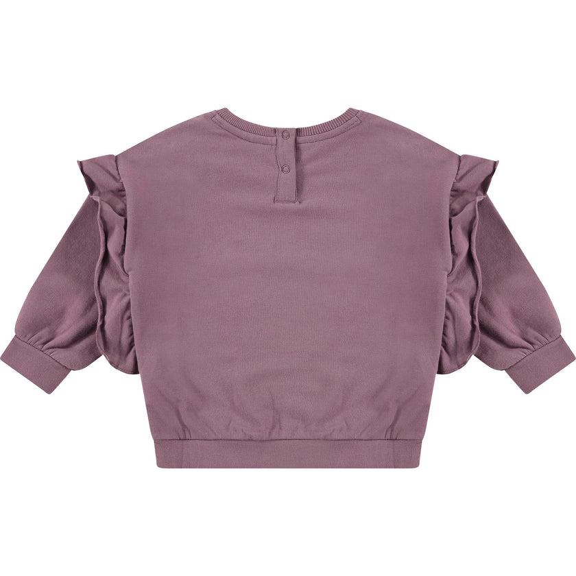 Sweater with Ruffles Sleeves