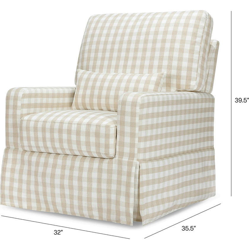 Crawford Pillowback Comfort Swivel Glider