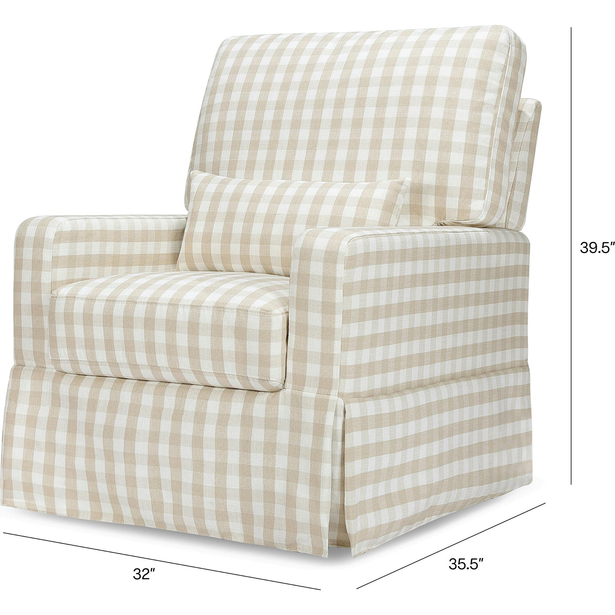 Crawford Pillowback Comfort Swivel Glider