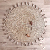 Else Hand-Braided Jute Tassel Large Round Rug
