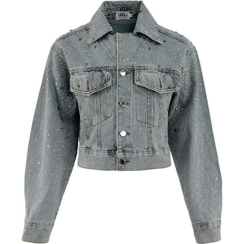 Women's Crystal Denim Jacket