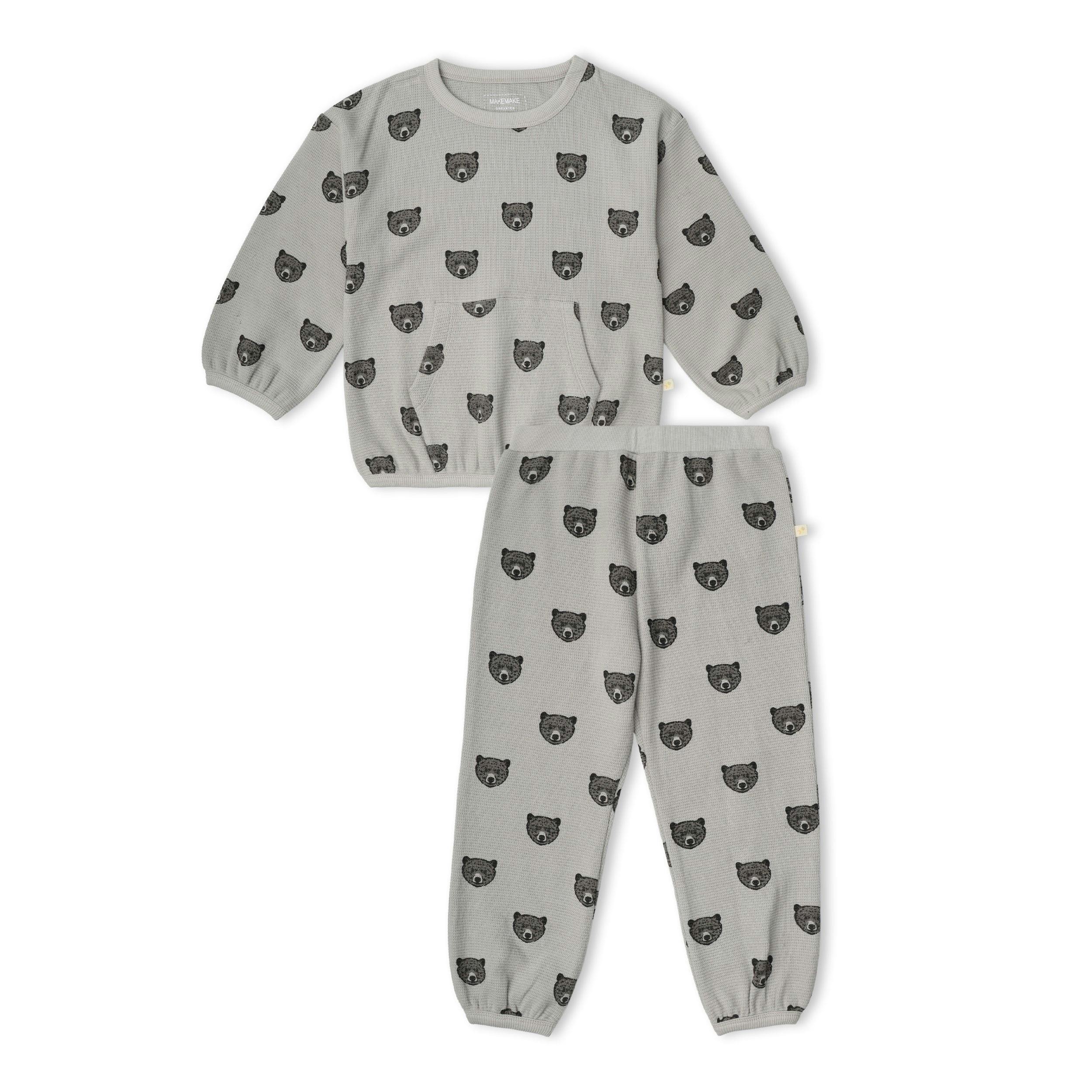 Organic Tee & Pant Slouch Set - Woodland Bear