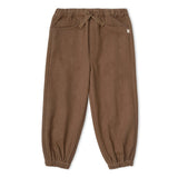 Organic Twill Joggers Pants - Brown