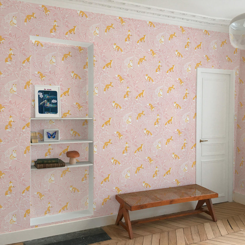 Papier peint KITSUNE coloris Rose