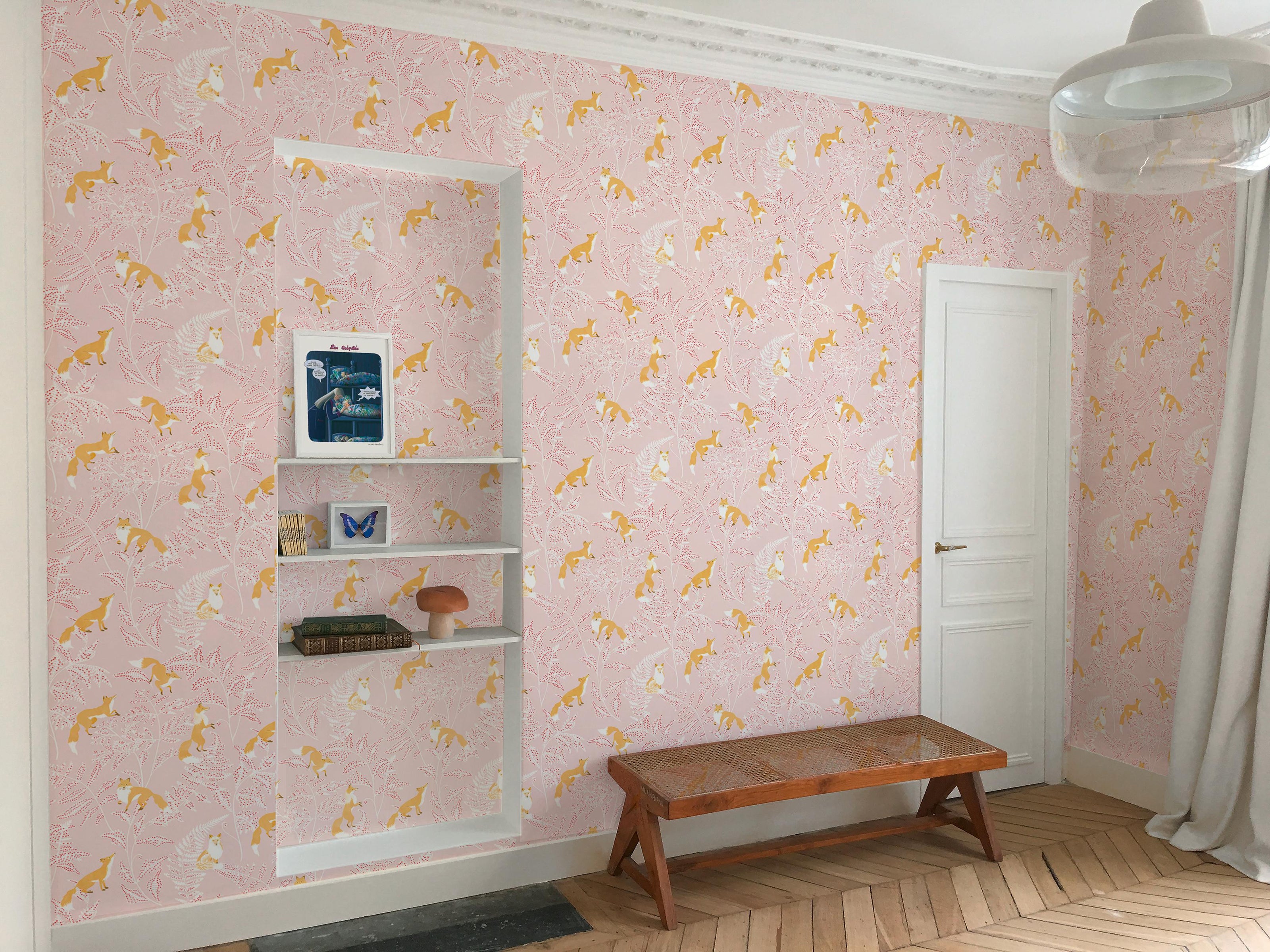 Papier peint KITSUNE coloris Rose