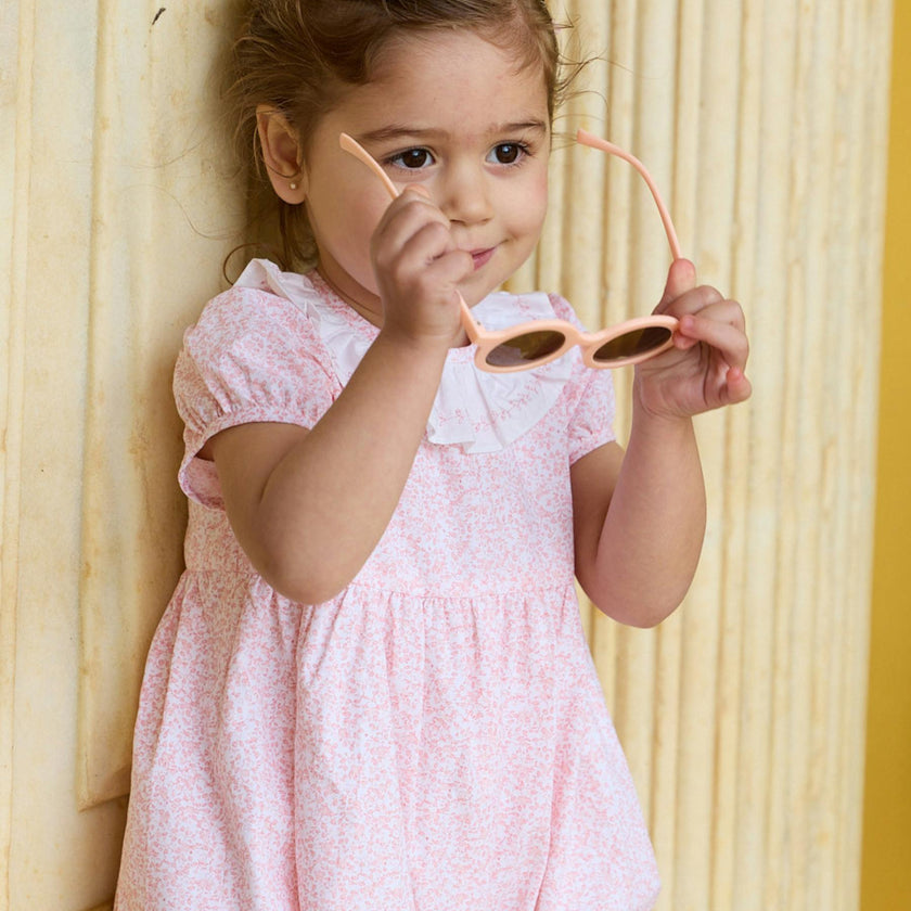 Bubble Romper Pink Minifloral