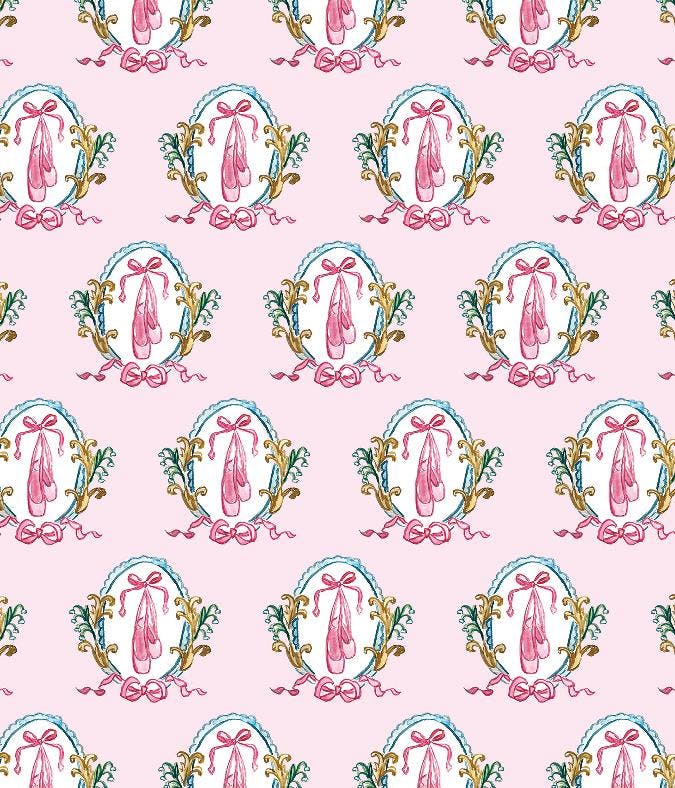 Ballet Shoes Crest Minky Blanket