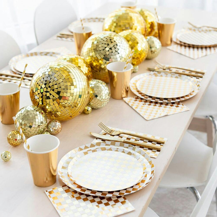 Check It! Gold Clash Cocktail Napkins