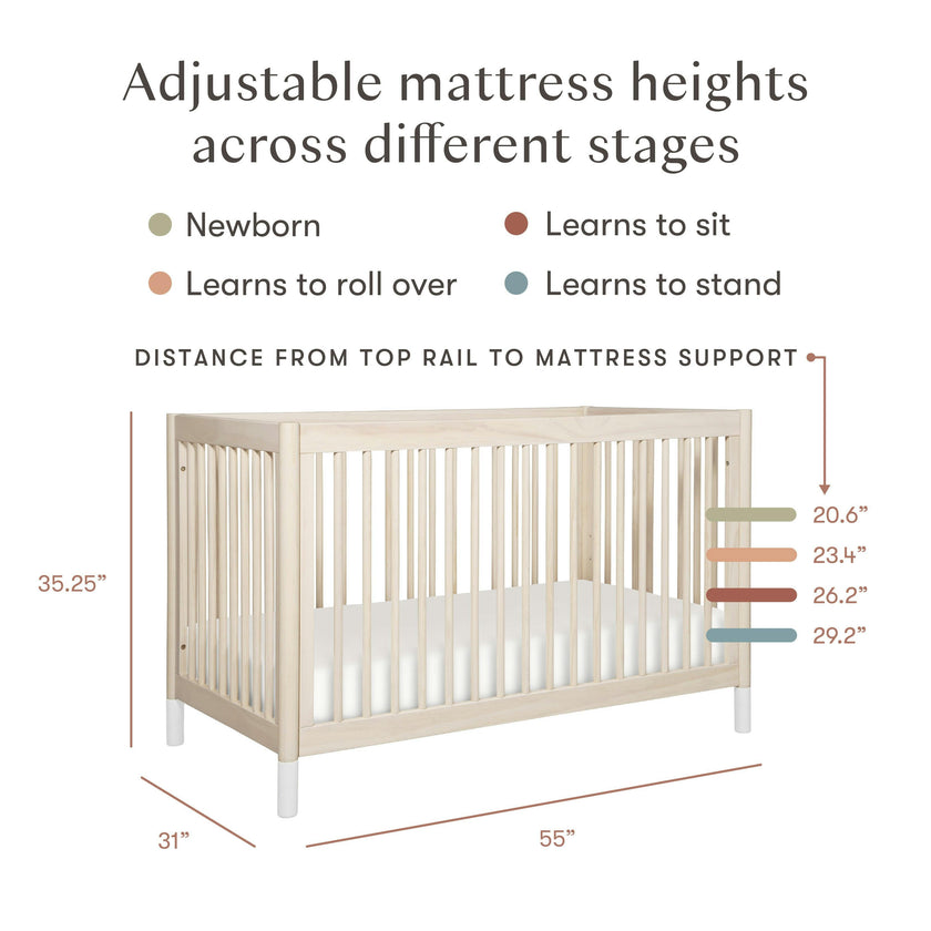 Babyletto Gelato 4-in-1 Convertible Crib with Toddler Bed Conversion Kit