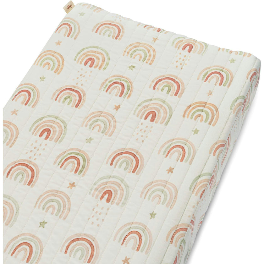 Parker Quilted Change Pad Cover (Rainbow)