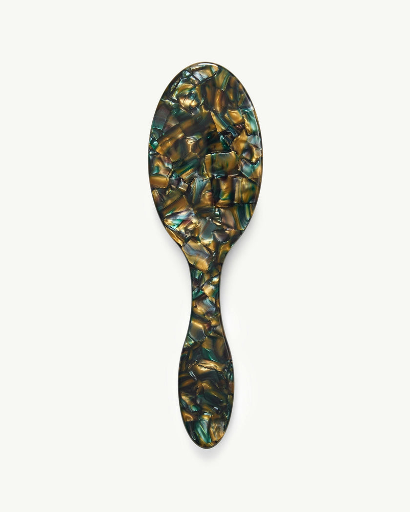 Everyday Hair Brush in Green Tortoise