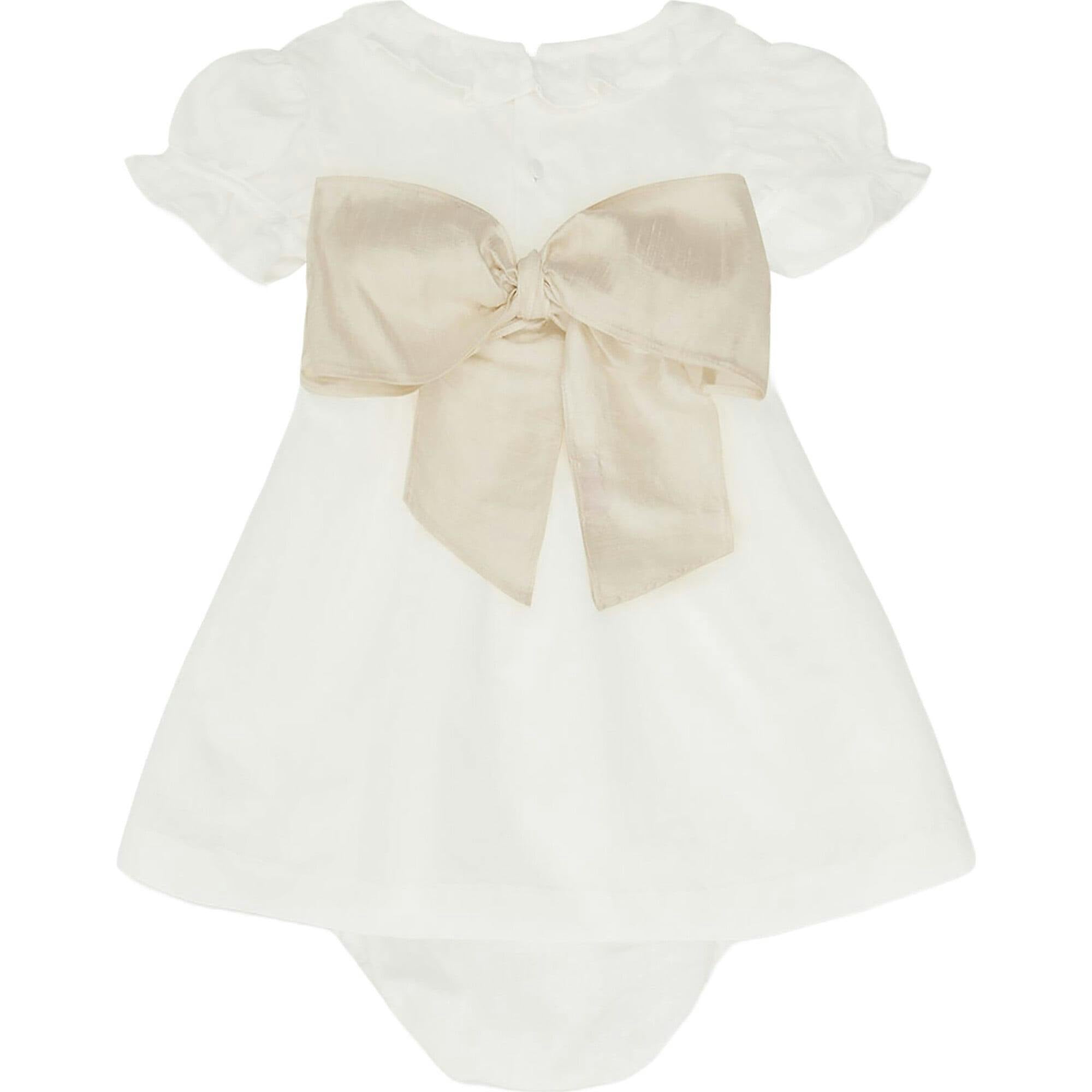 Vega Ceremony Baby Girl Set with Silk Sash