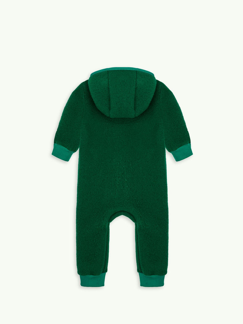 children's merino wool overall - forest green