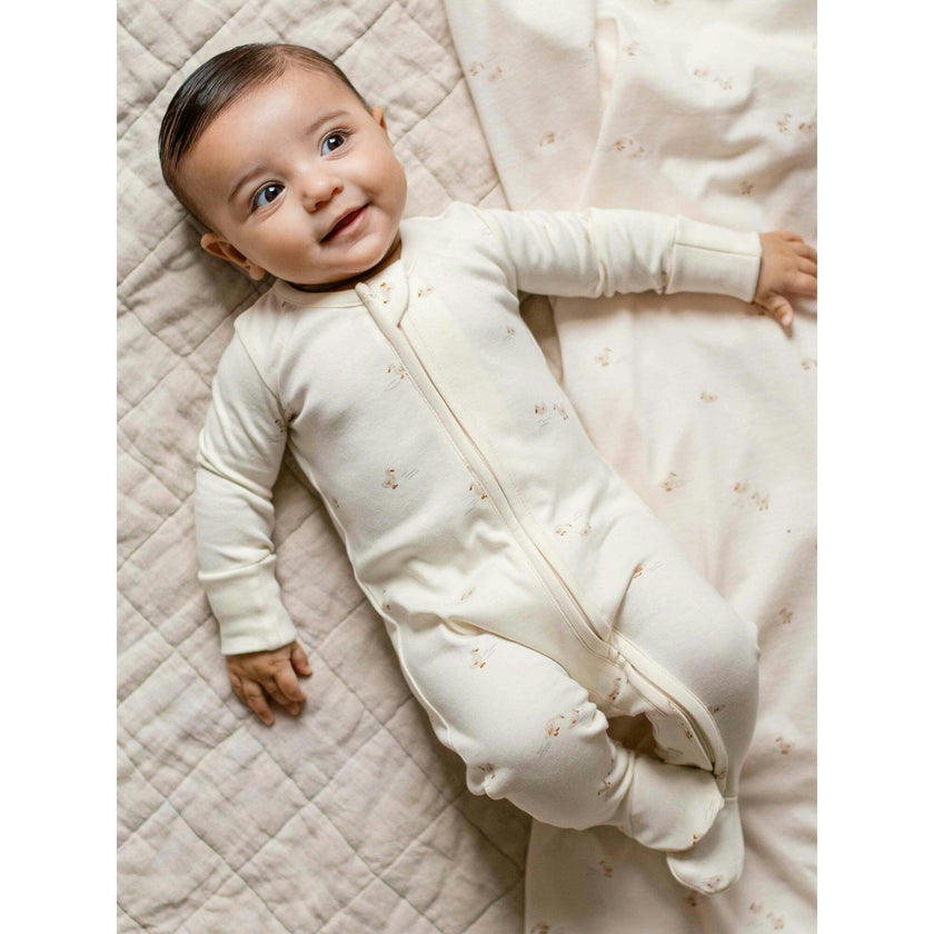 Peyton Zipper Sleeper | Duck / Oat + Chai