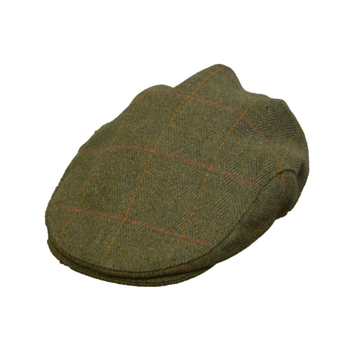 Lyall Tweed Flat Cap - Olive