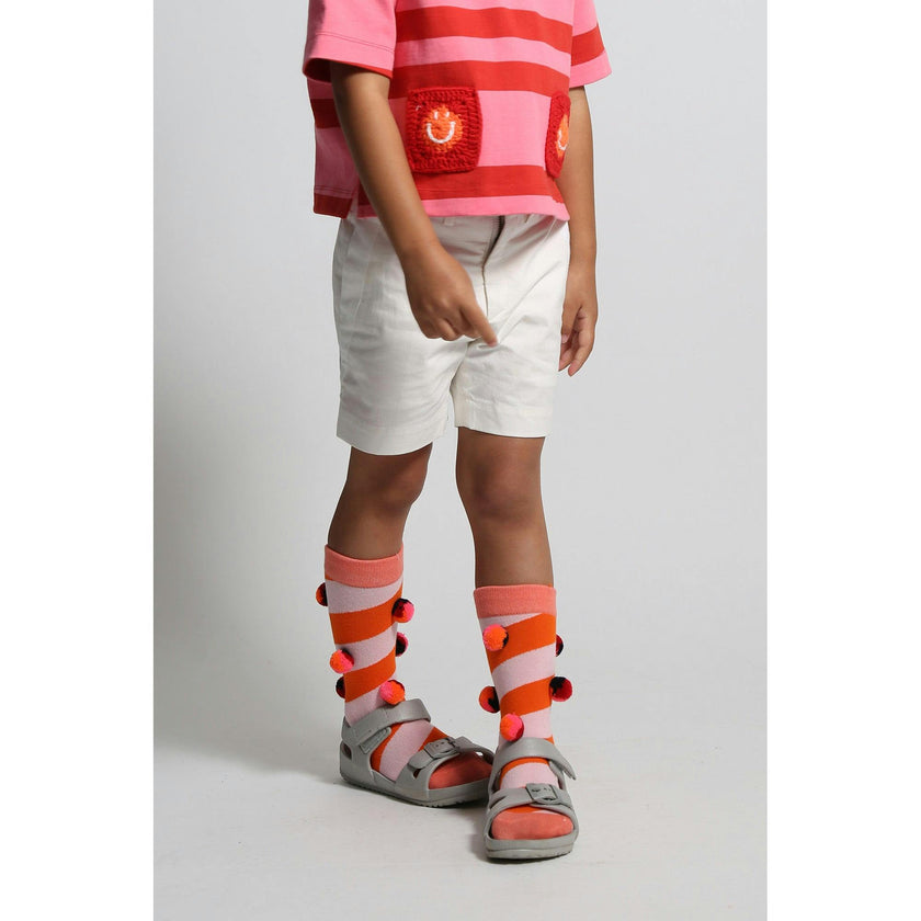 POM POM COLOR BLOCK SOCKS
