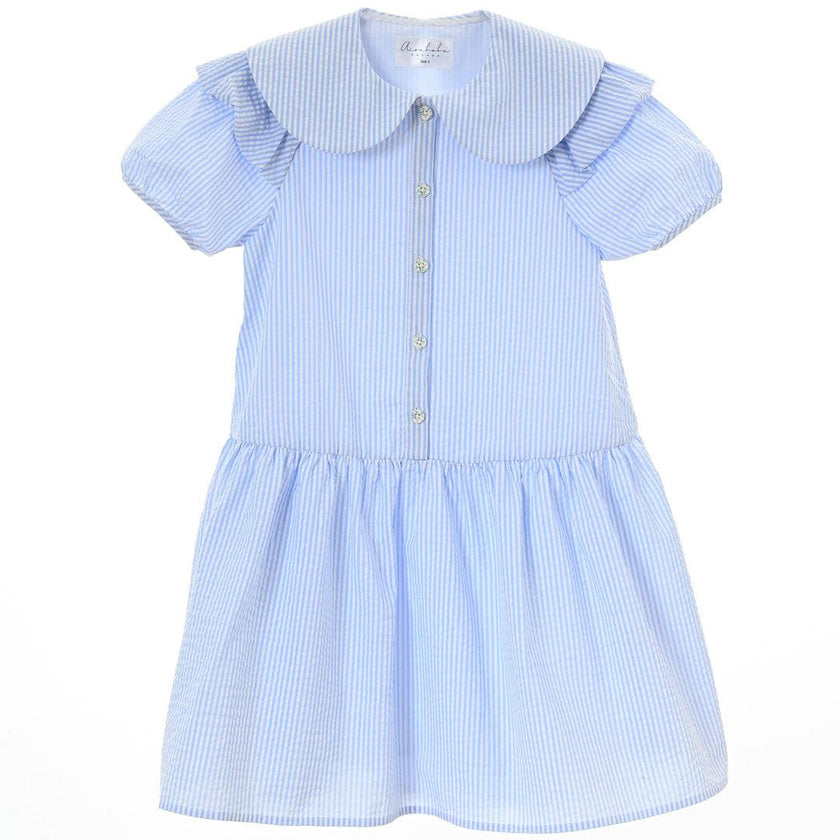 Bloomie dress (light-blue-stripe)