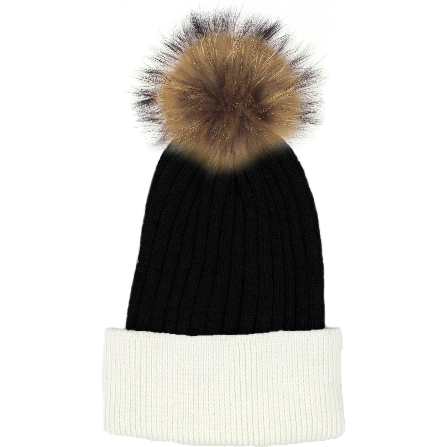 Ribbed Flat Wool Blend Hat (Snap On Pom Sold Separately)