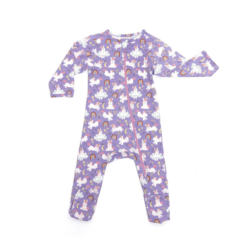 Zipped Long Sleeve Footed Onesie