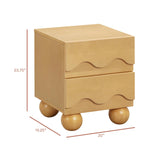 Lido Wave Assembled Nightstand in Honey