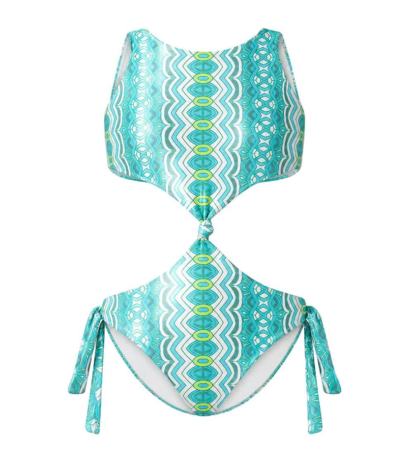 helena trikini abstract green