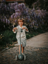 Oversized T-Shirt | Organic Cotton Jersey - Fern Plaid