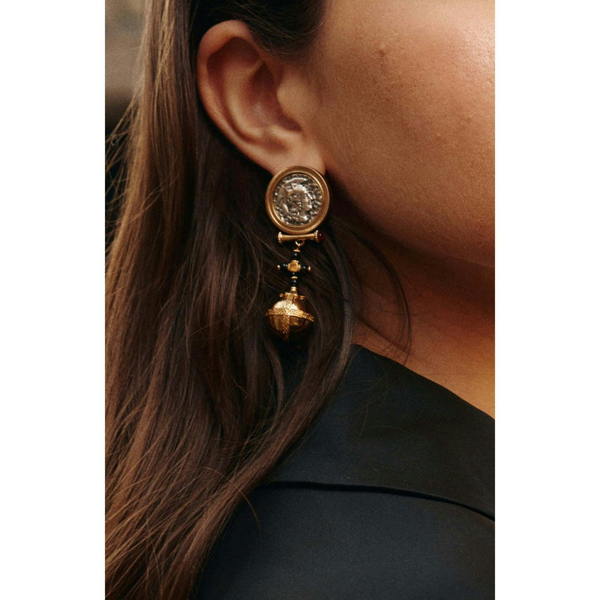 Globus Cruciger Coin Earrings
