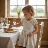short sleeve twirl dress | bunnies