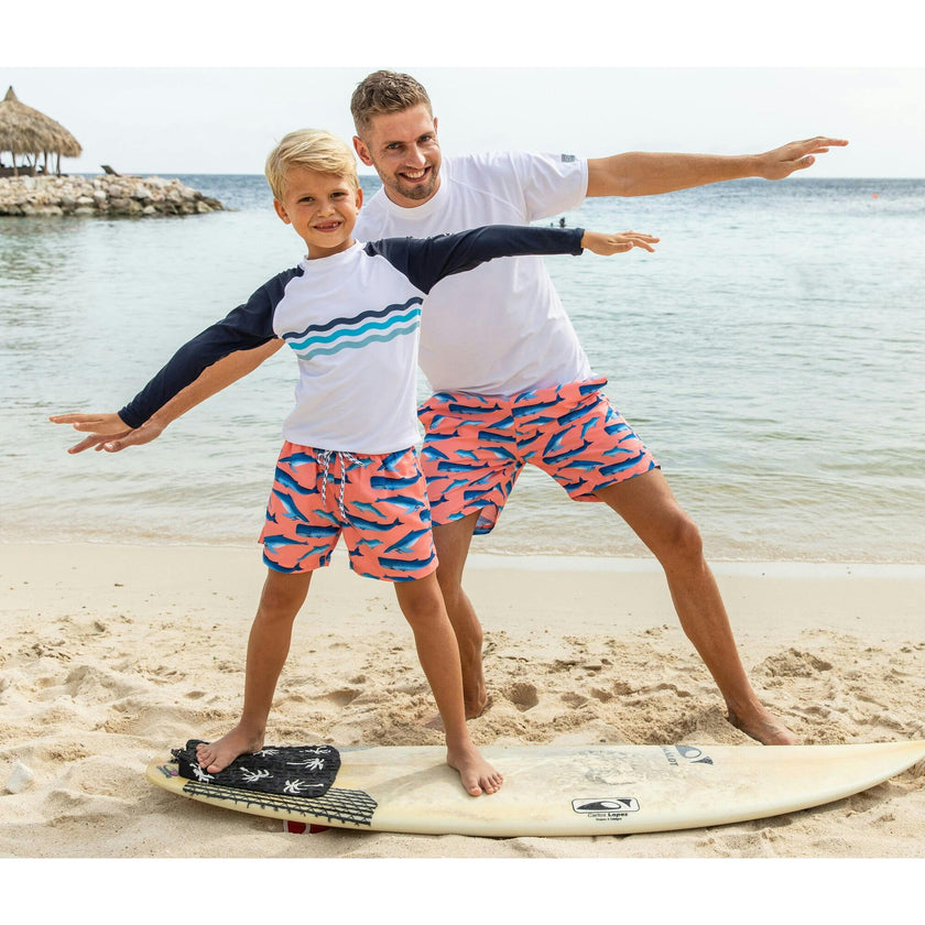 Wave Stripe LS Rash Top
