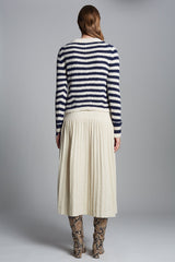 AVA STRIPE SWEATER | IVORY + NAVY