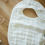 Organic Cotton Muslin Classic Bib 3 Pack - White