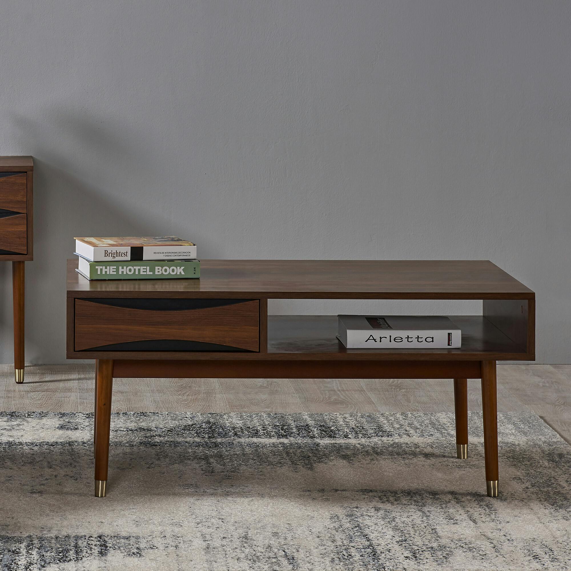 Dawson Modern Wooden Coffee Table with Storage
