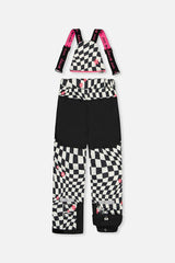 Two Piece Teknik Snowsuit White And Bright Pink Checkered Print