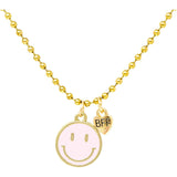 BFF Smiley Face Necklace Set