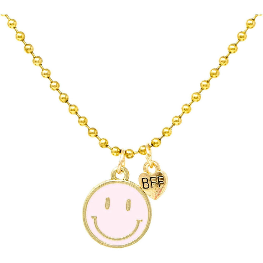 BFF Smiley Face Necklace Set