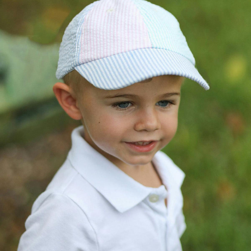 Customizable Seersucker Baseball Hat