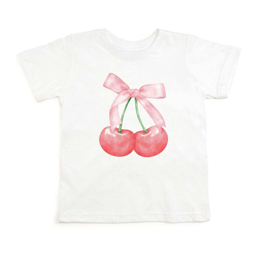 Cherry Cute Short Sleeve T-Shirt - White