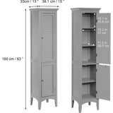 Glancy Wooden Linen Tower Cabinet with Storage