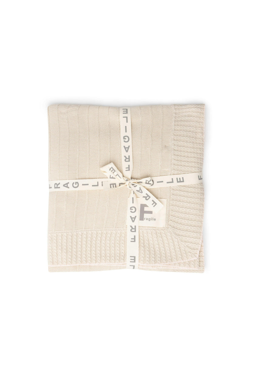 Acrylic Cotton Blend Knit Blanket