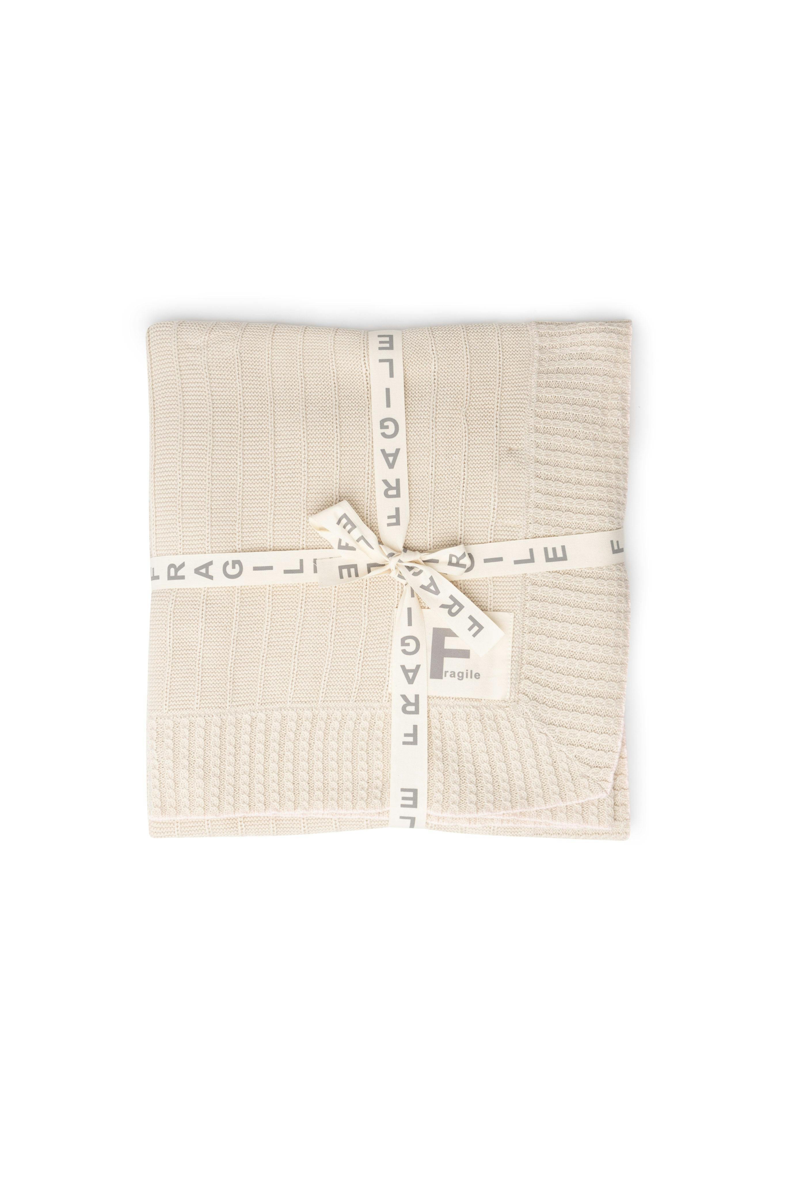 Knit Blanket Sand/Pink