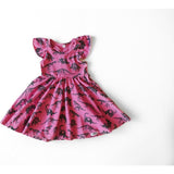 Ruffle Sleeve Racer Back Dress