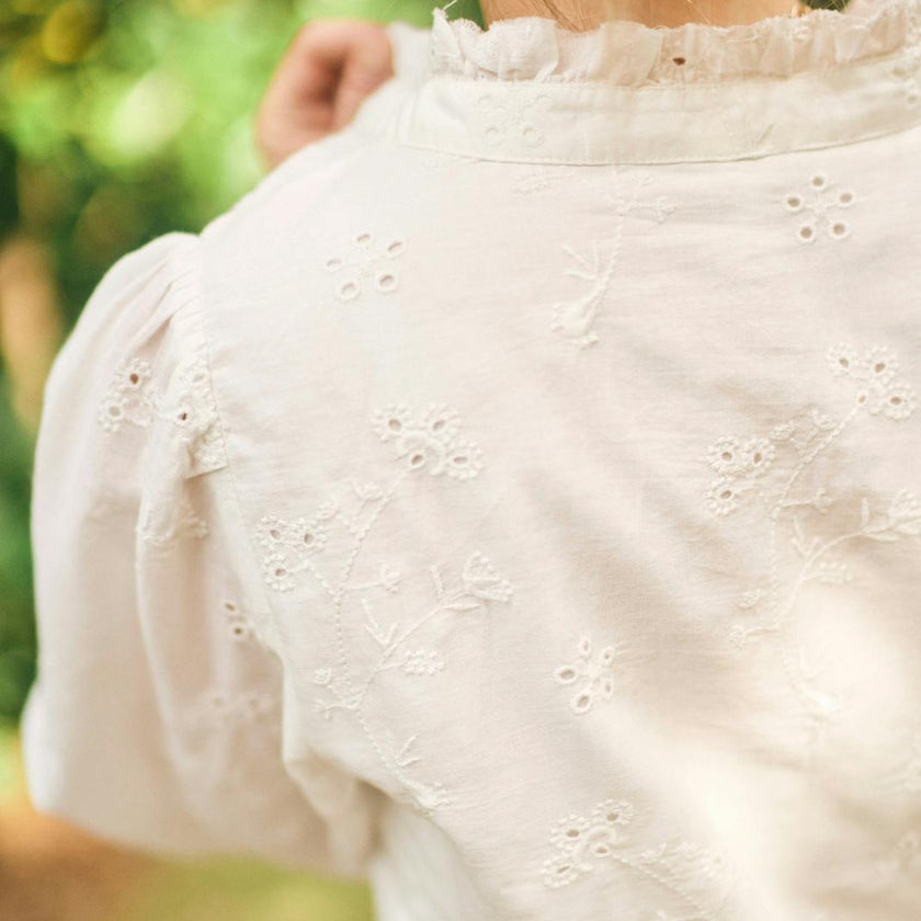 Gracie Dress in White Alyssum