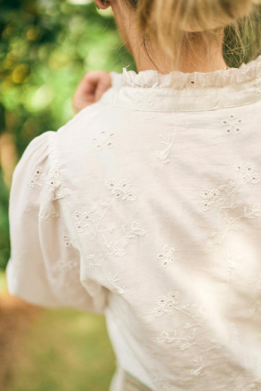 Gracie Dress in White Alyssum