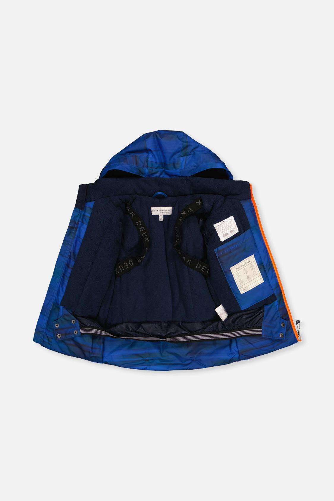Two Piece Play Snowsuit Navy Blue and Orange with Orange Pants